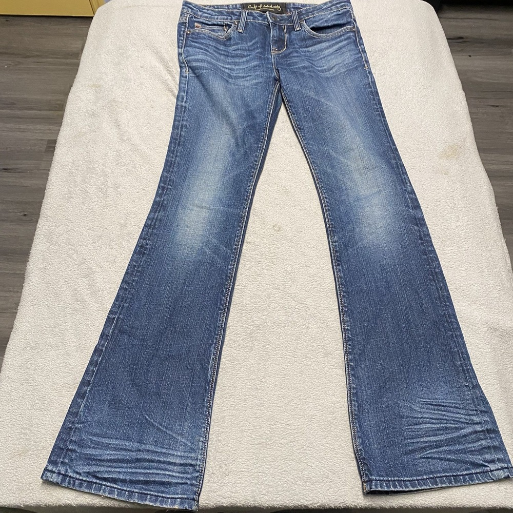 Cult Of Individuality‎ Jeans Womens 29 Blue Stretch Bootcut 31x33 Whiskering